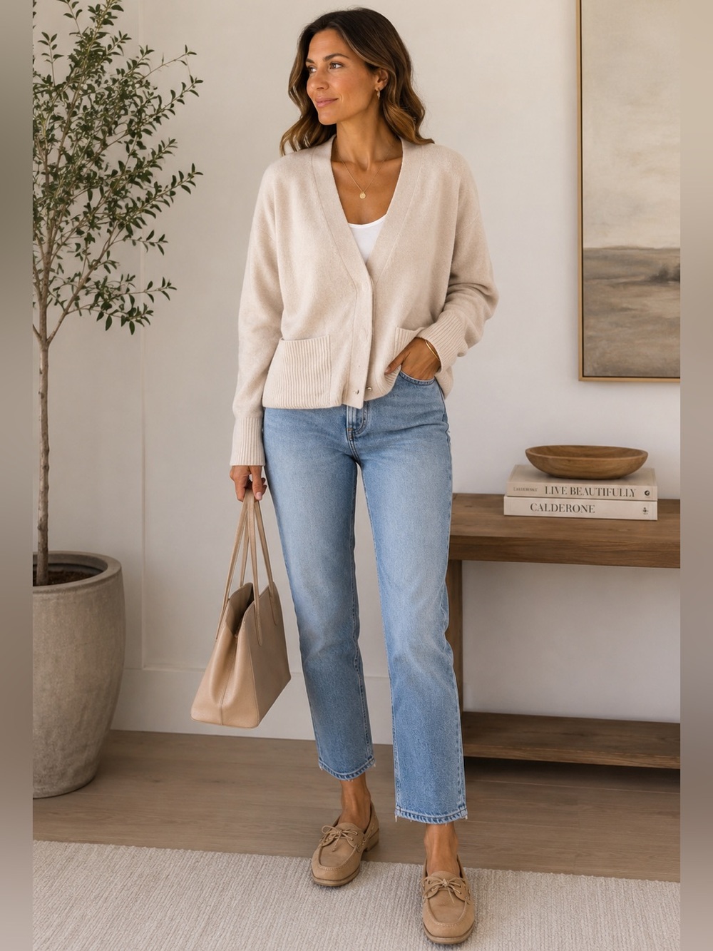 VINCE Wool Cashmere Cardigan Sweater Sz M